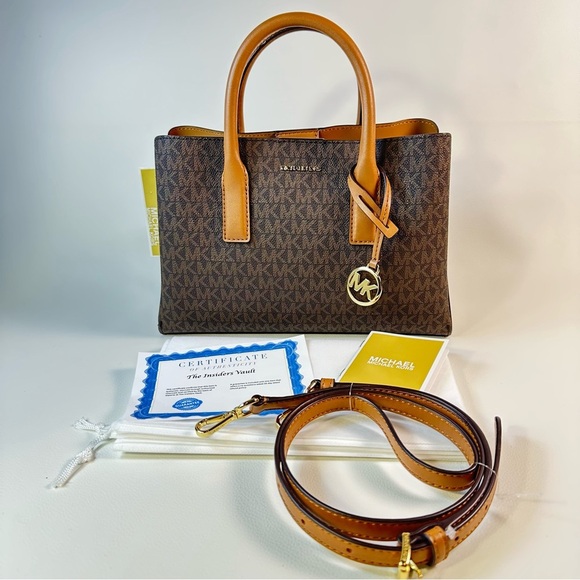 NWT Michael Kors Brown Small Ruthie Satchel & Jet Set Small Coin Purse - Picture 5 of 11